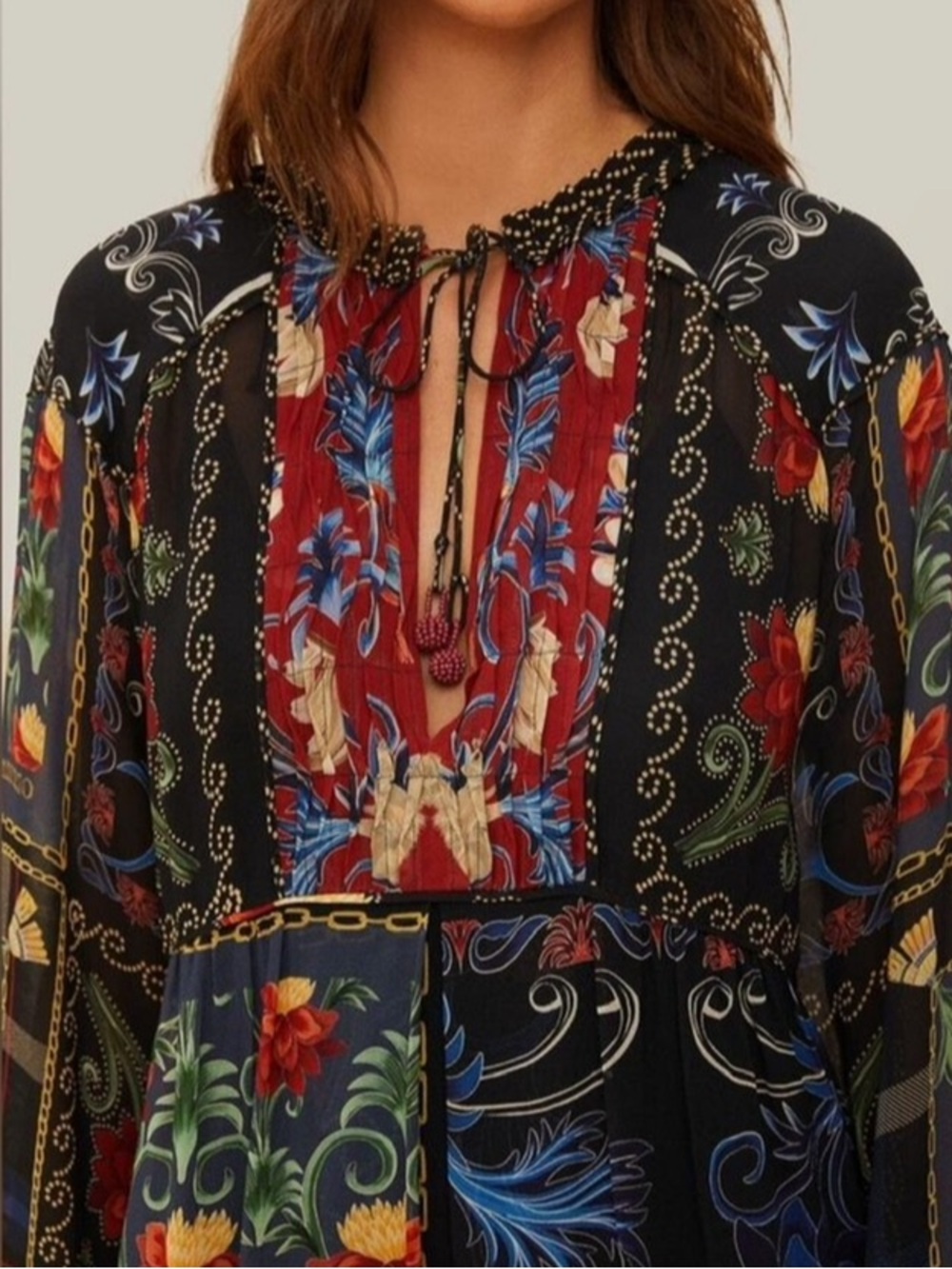 Farm Rio Printed Black Floral Mini Dress - Picture 4 of 9